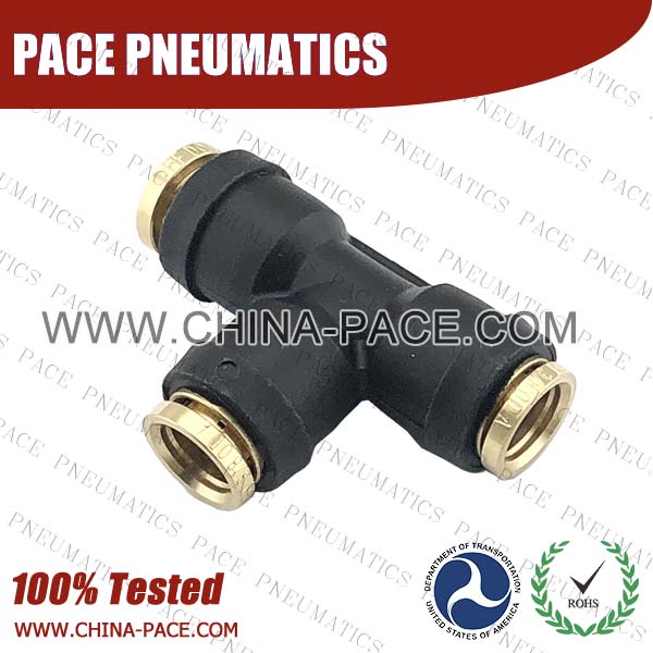 Male Straight DOT Push To Connect Air Brake Fittings, DOT Push In Air Brake Tube Fittings, DOT Approved Brass Push To Connect Fittings, DOT Fittings, DOT Air Line Fittings, Air Brake Parts